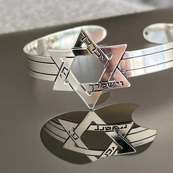 צמיד מגן דוד בכסף