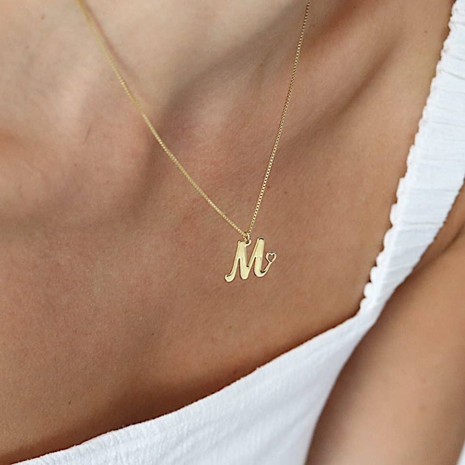 שרשרת אות עם לב