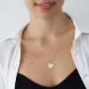שרשרת לב משובצת לחריטה