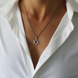 שרשרת מגן דוד בכסף