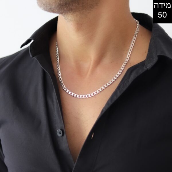 שרשרת גורמט כסף עבה