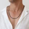 שרשרת גורמט שחורה לגבר