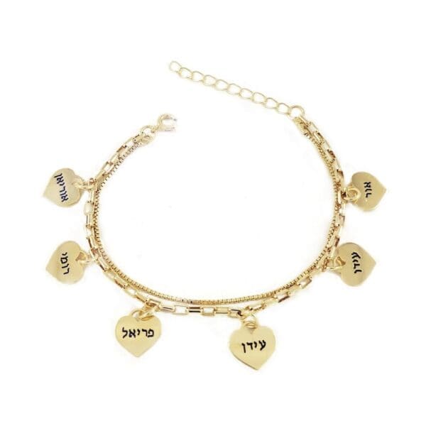 צמיד לבבות לאמא