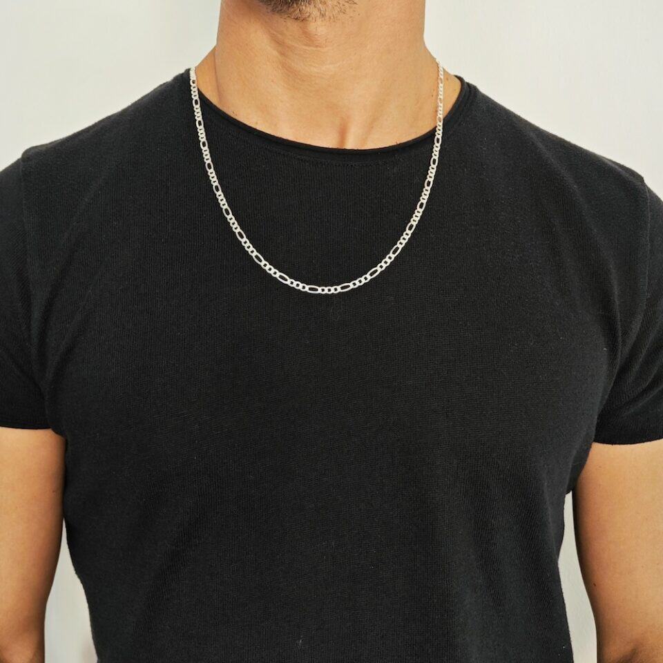 שרשרת פיגארו כסף אמיתי לגבר