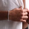 צמיד טניס מכסף לגבר
