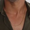 שרשרת איכותית לגבר ציפוי זהב על כסף