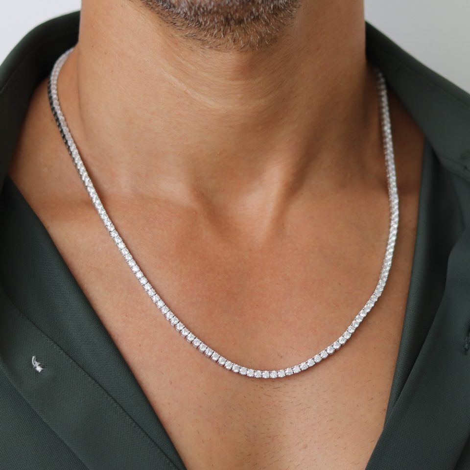 שרשרת טניס מואסנייט לגבר