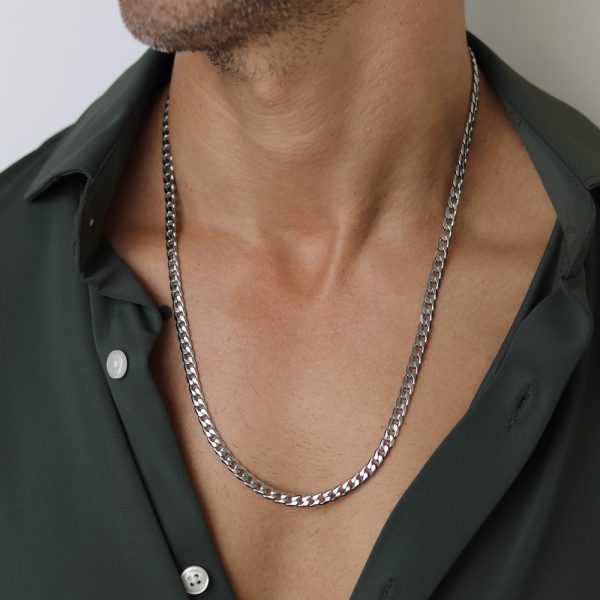 שרשרת גורמט כסף עבה לגבר