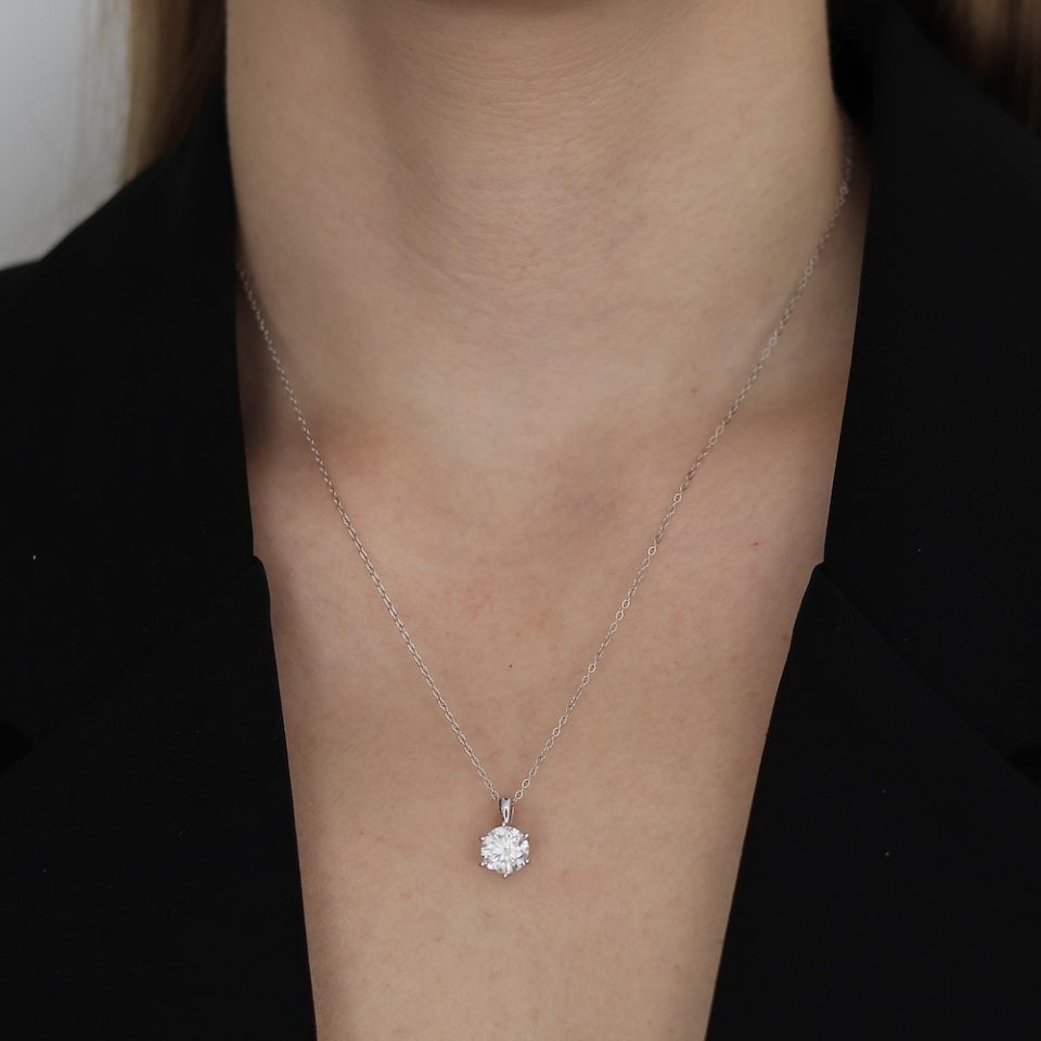 שרשרת מואסנייט 2 קראט כסף