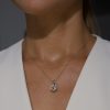 שרשרת מוסונייט כוכב זהב 4 קראט