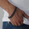 צמיד גורמט לגבר שחור עם תבליטי נקודות