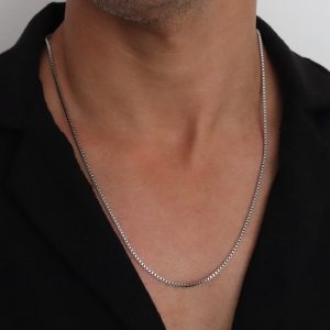 שרשרת כסף עדינה לגבר