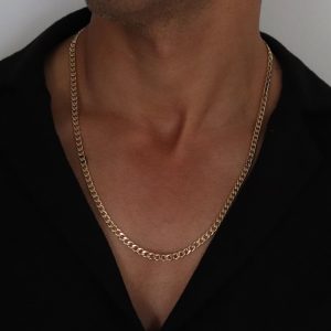 שרשרת גורמט זהב קלאסית לגבר