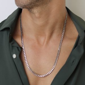 שרשרת גורמט כסופה עבה לגבר