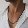 שרשרת גורמט מושחרת לגבר