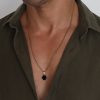 שרשרת זהב משושה שחור לגבר
