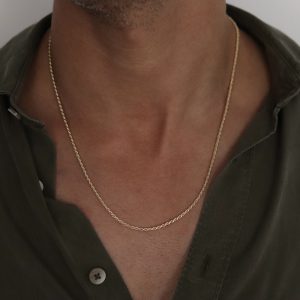 שרשרת חבל זהב לגבר