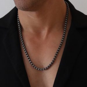 שרשרת מושחרת לגבר