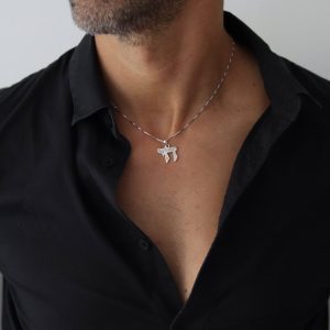 שרשרת חי משובצת בכסף