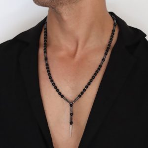 שרשרת חרוזים ארוכה לגבר