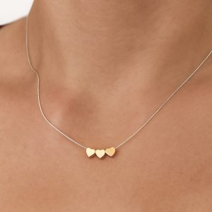 שרשרת לבבות קטנות לחריטה