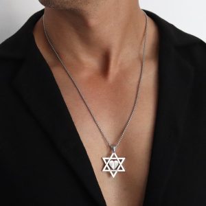 שרשרת מגן דוד לב שבור