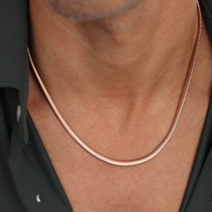 שרשרת נחש רוז גולד לגבר