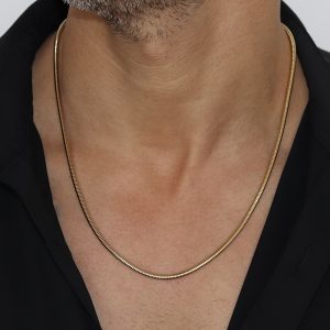 שרשרת נחש זהב לגבר