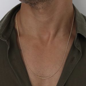 שרשרת עדינה ציפוי זהב לגבר