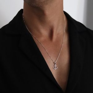 שרשרת עוגן עדינה לגבר