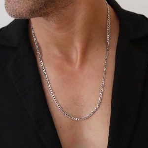 שרשרת פיגארו כסף לגבר