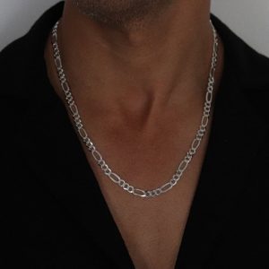 שרשרת פיגארו כסף עבה לגבר