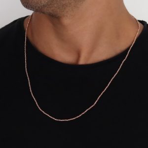 שרשרת ציפוי זהב אדום לגבר